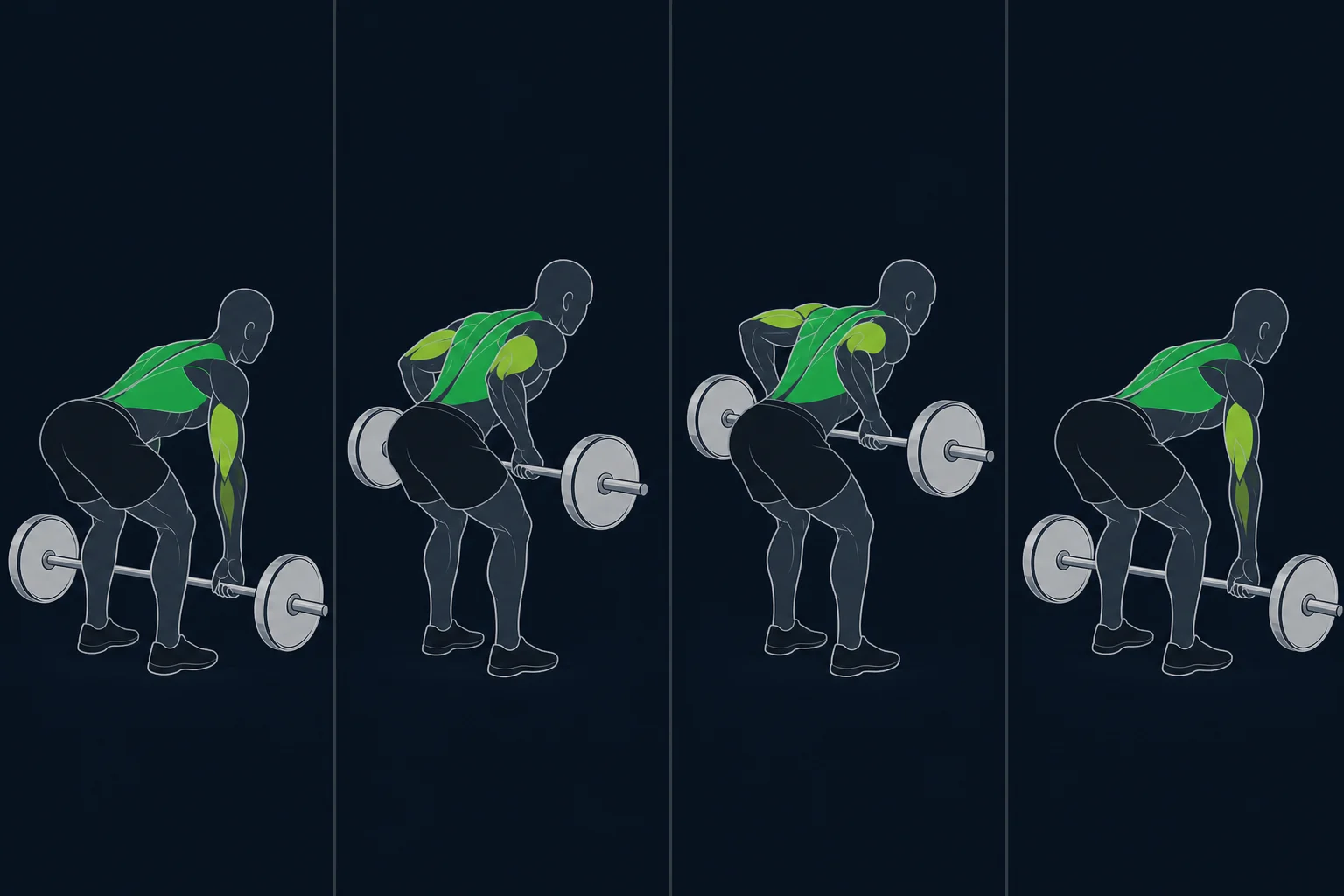 Barbell Row - Stangroing: Pendlay row