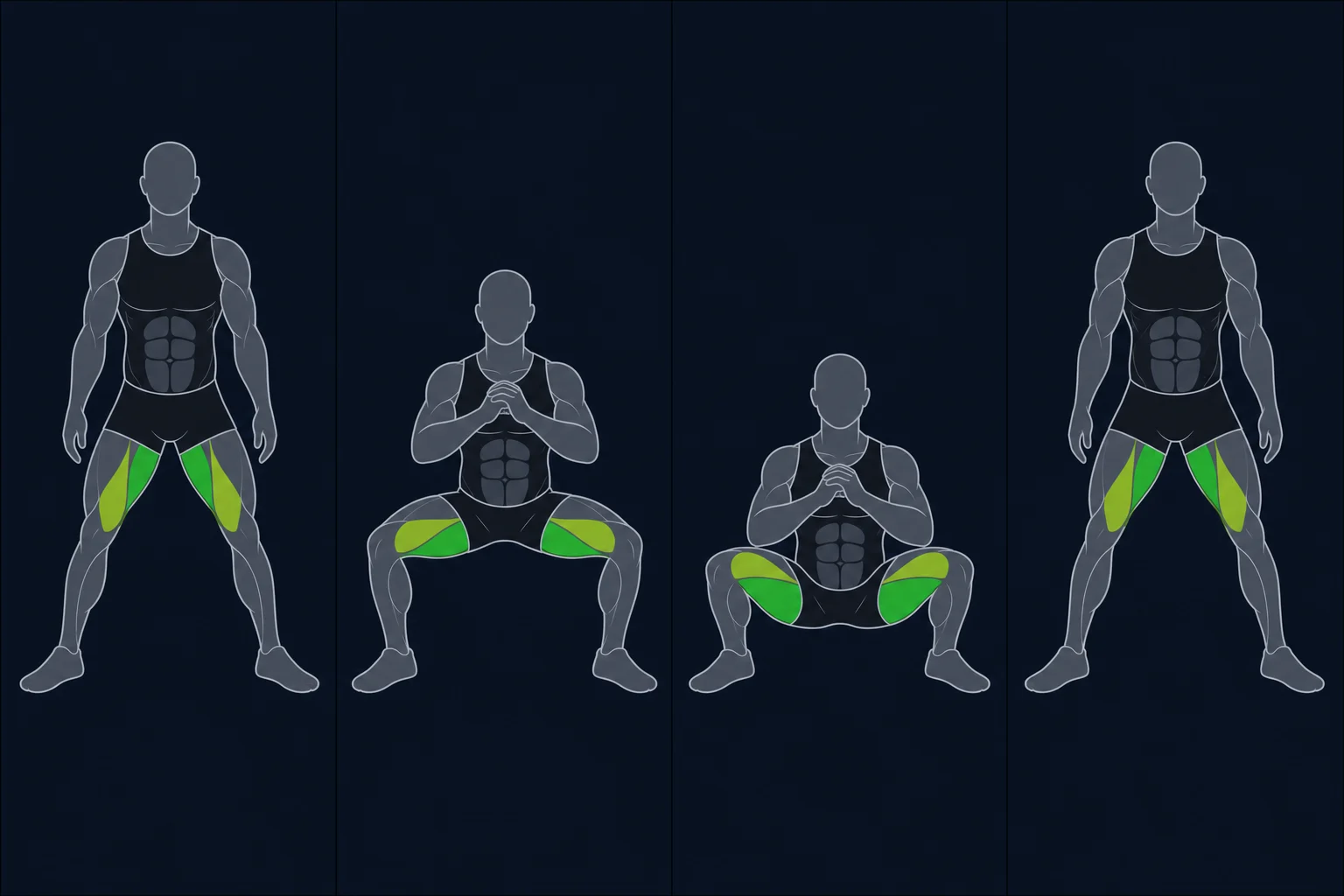 Bodyweight Squat - Knebøy Med Egenvekt: Bred knebøy med egenvekt