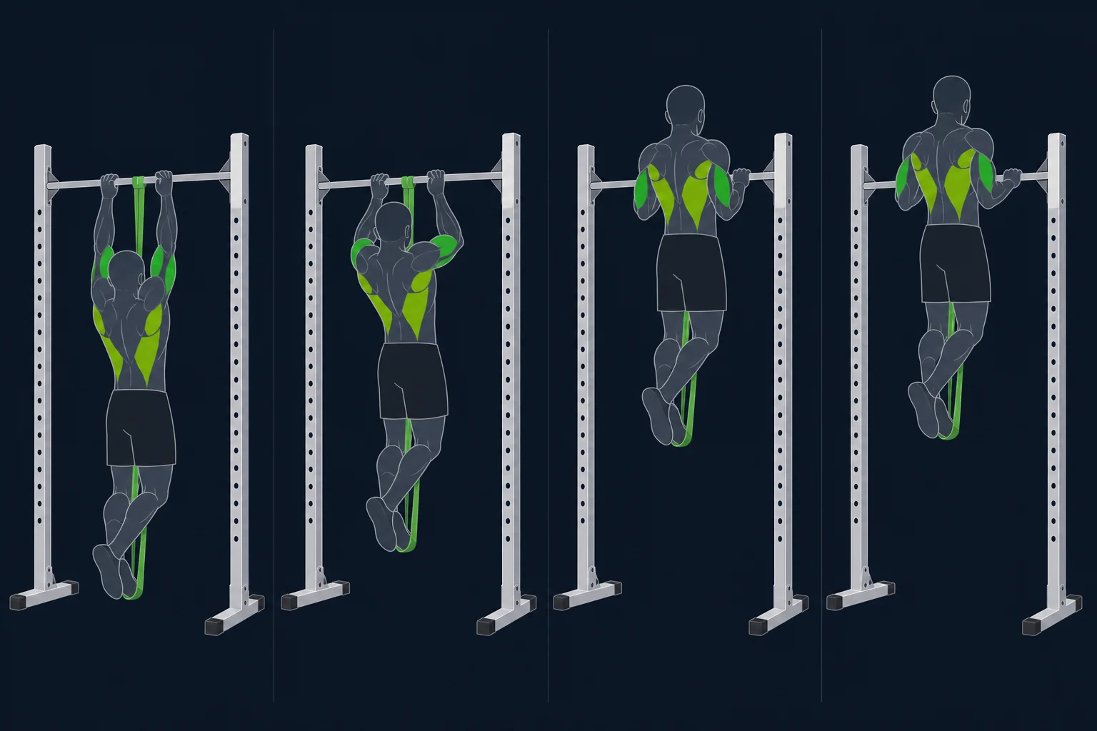 Chin-up - Chinup: Assistert chin-up med strikk