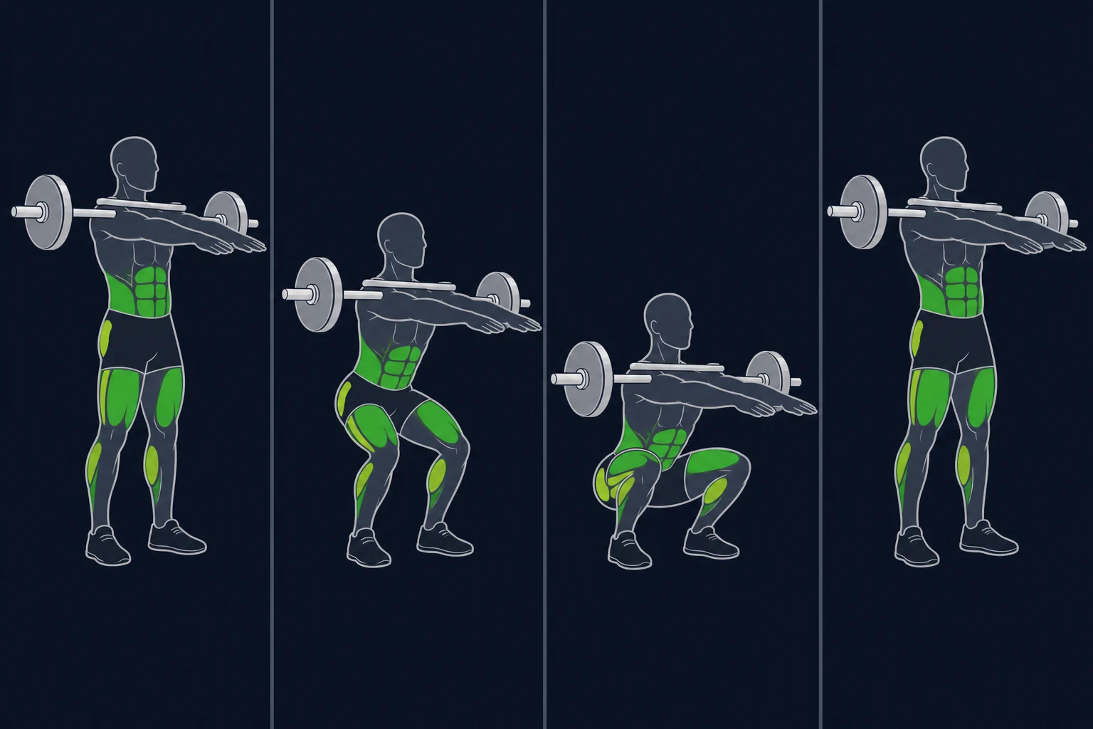 Front Squat - Frontbøy: Zombie frontbøy