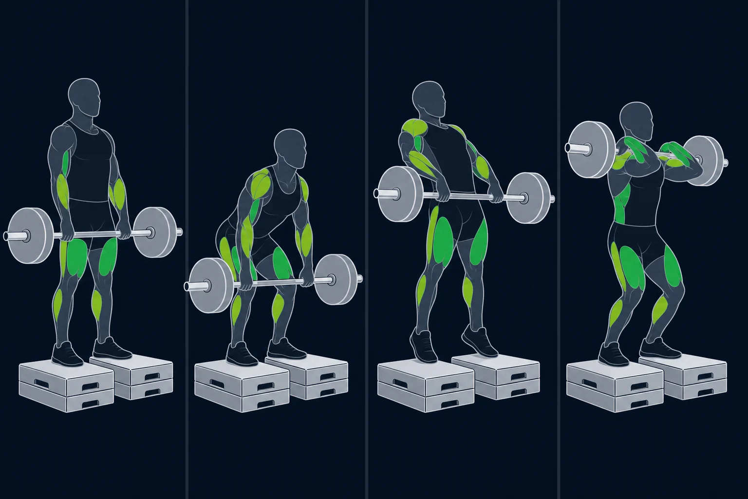 Hang Power Clean - Hengende Frivending: Block hang power clean