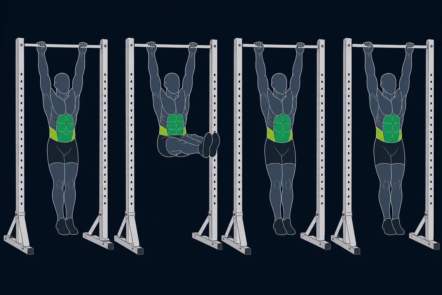 Hanging Knee Raise - Hengende Knehev: Hengende beinhev