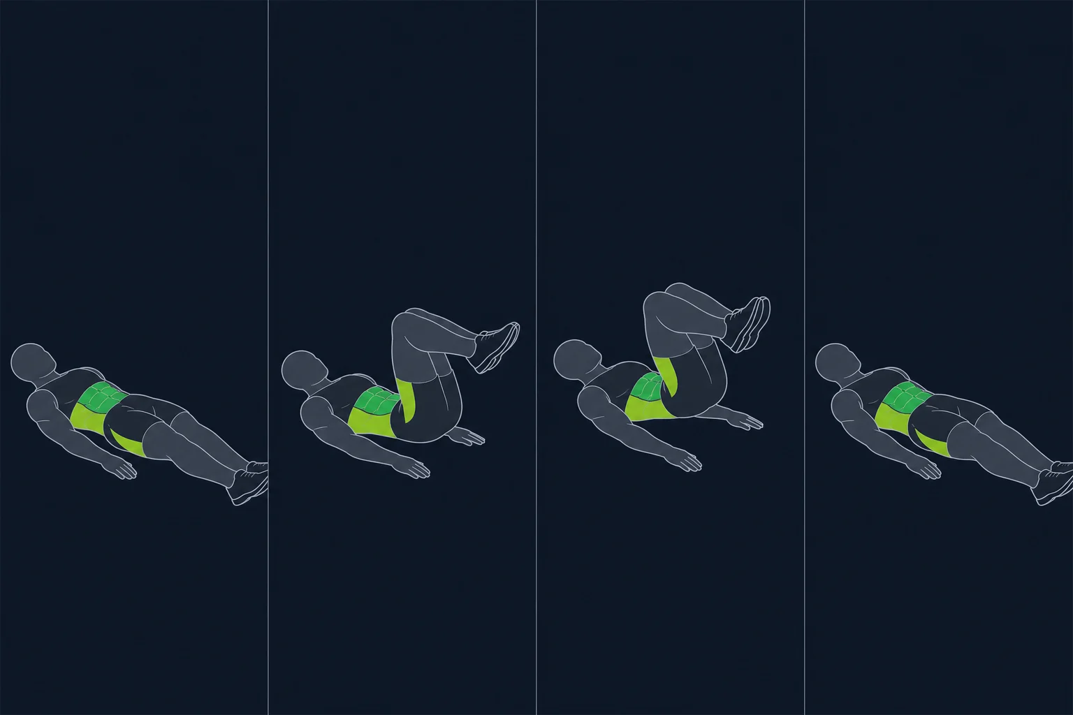 Hanging Knee Raise - Hengende Knehev: Liggende knehev