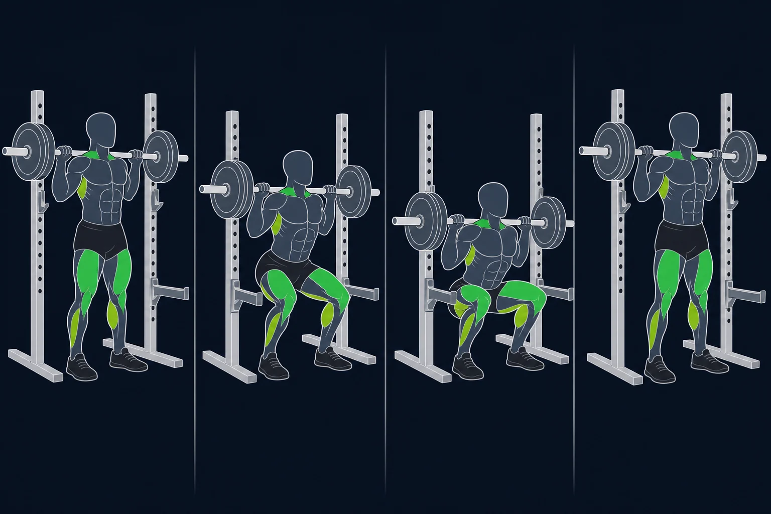 High Bar Squat - Høy Stangplassering Knebøy: Tempo high-bar knebøy