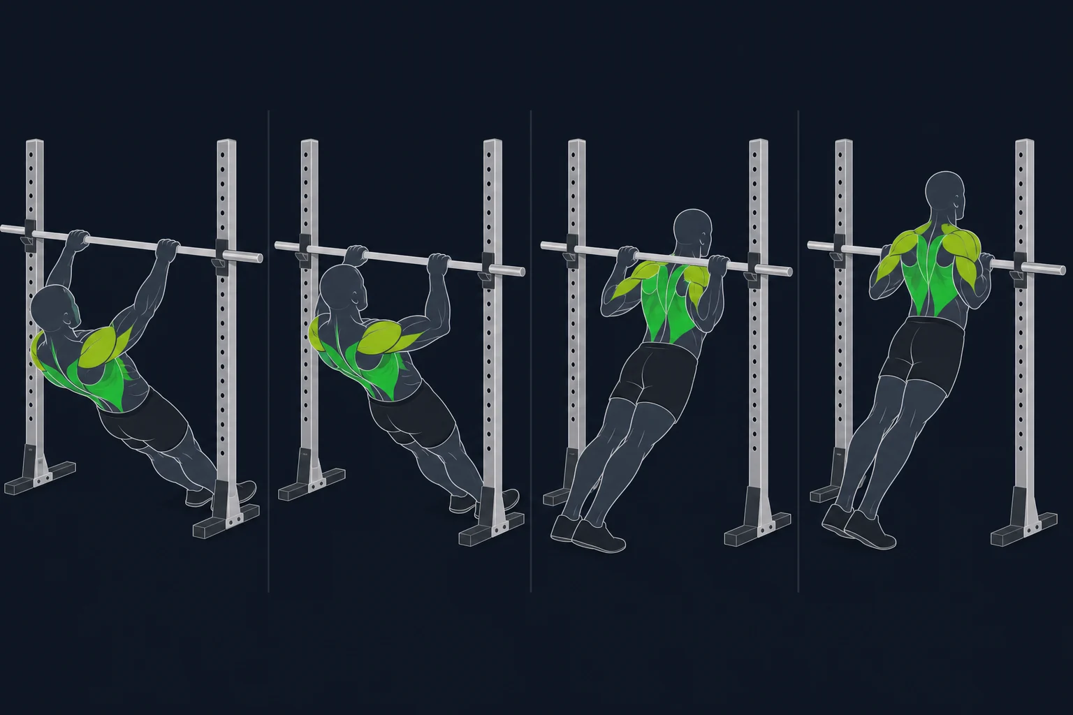 Inverted Row - Omvendt Roing: Omvendt roing med strake bein