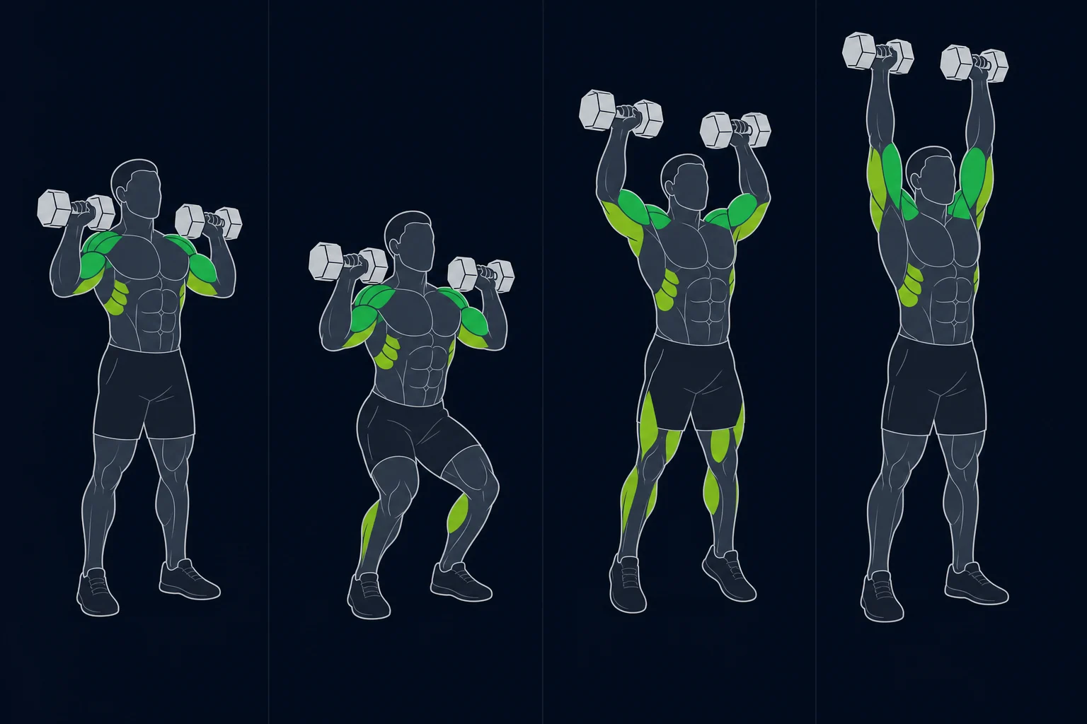 Push Press - Støtpress: Push press med manualer