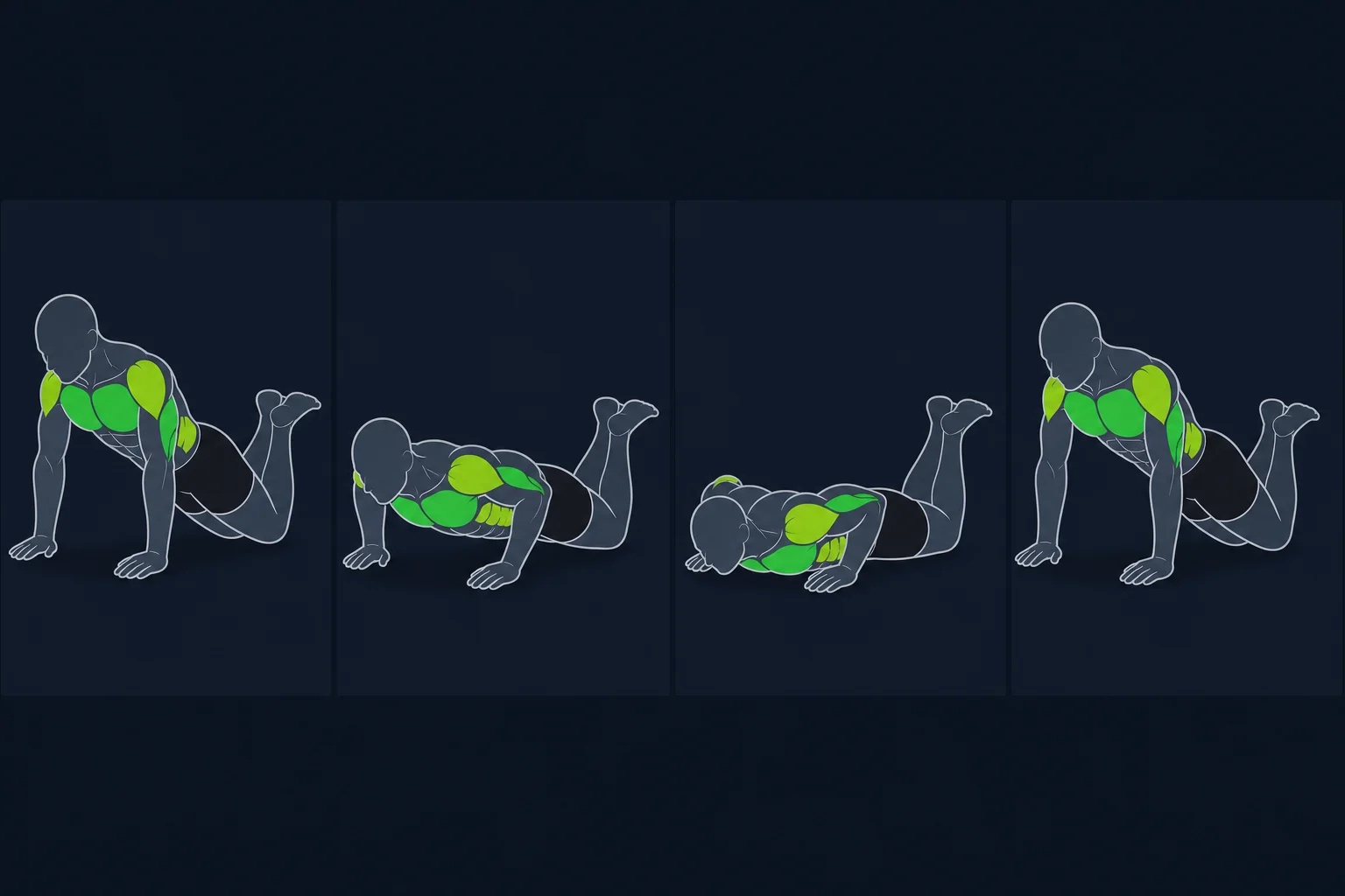 Push-up - Pushup: Push-up på knær
