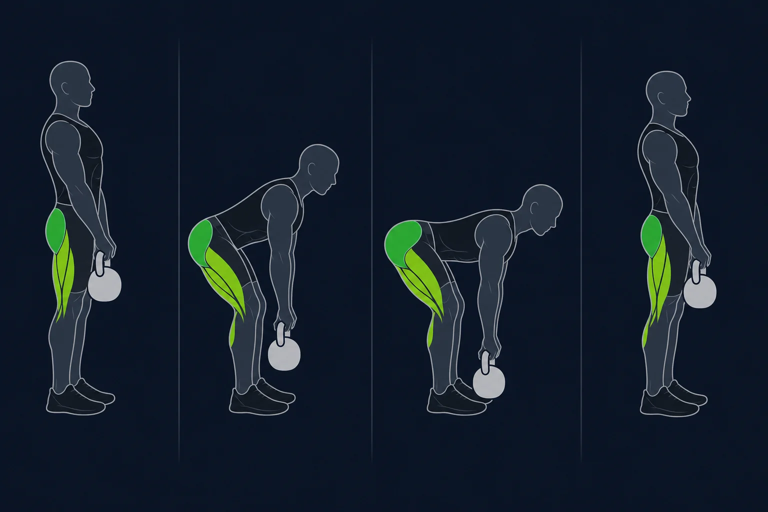 Romanian Deadlift - Rumensk Markløft: Rumensk markløft med kettlebell
