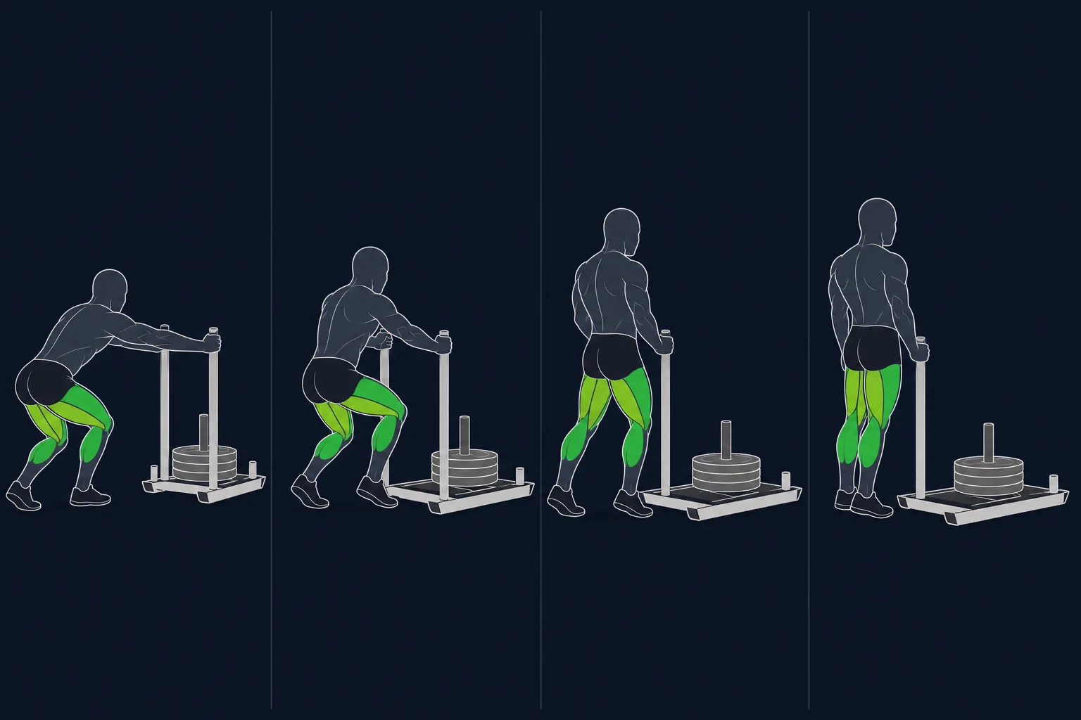 Sled Push - Slede: Baklengs sled drag
