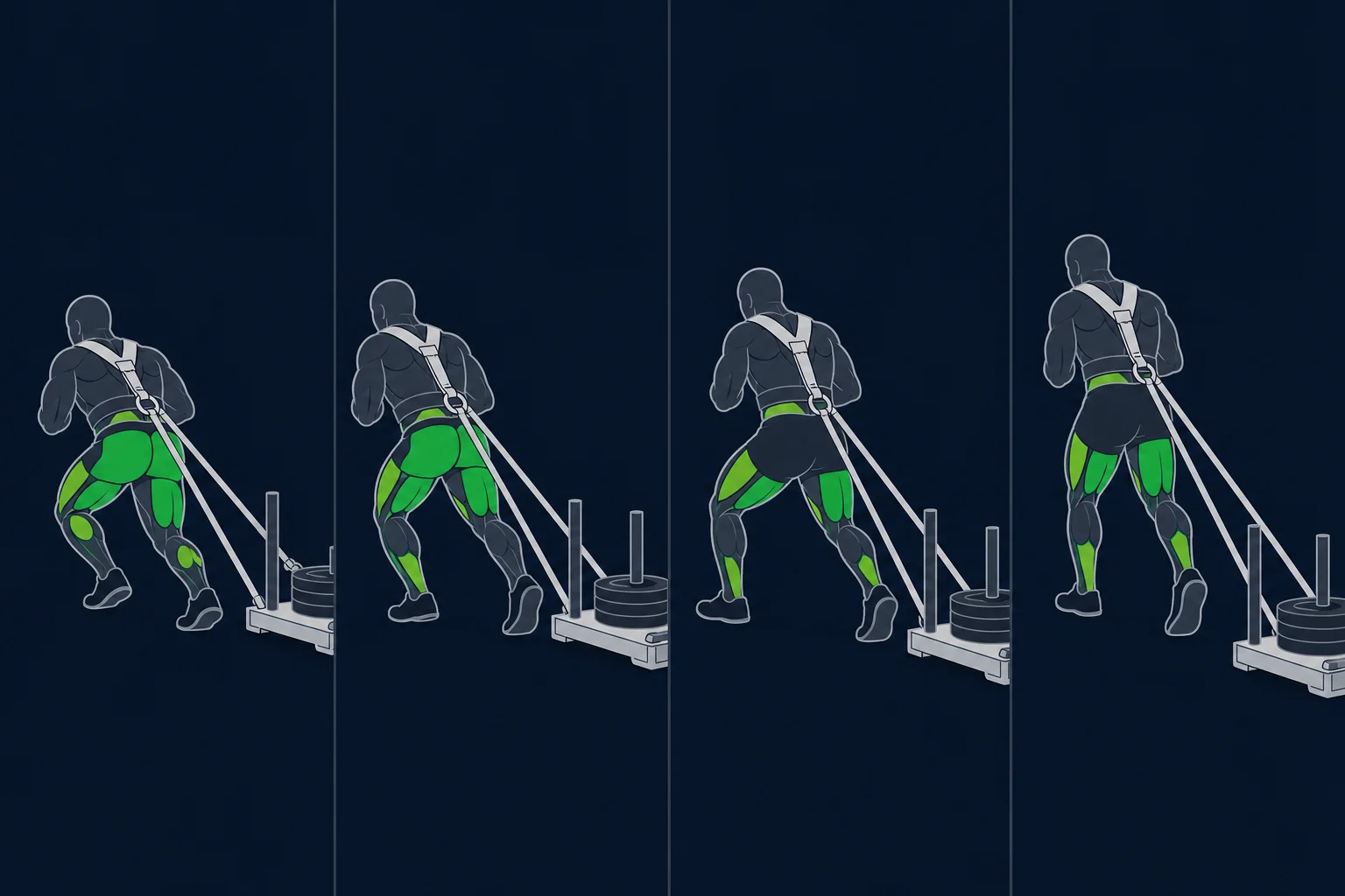 Sled Push - Slede: Sled drag med sele