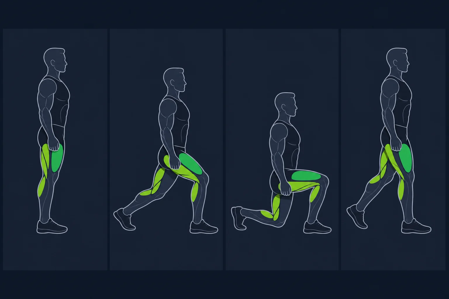 Walking Lunge - Gående Utfall: Reverse lunge