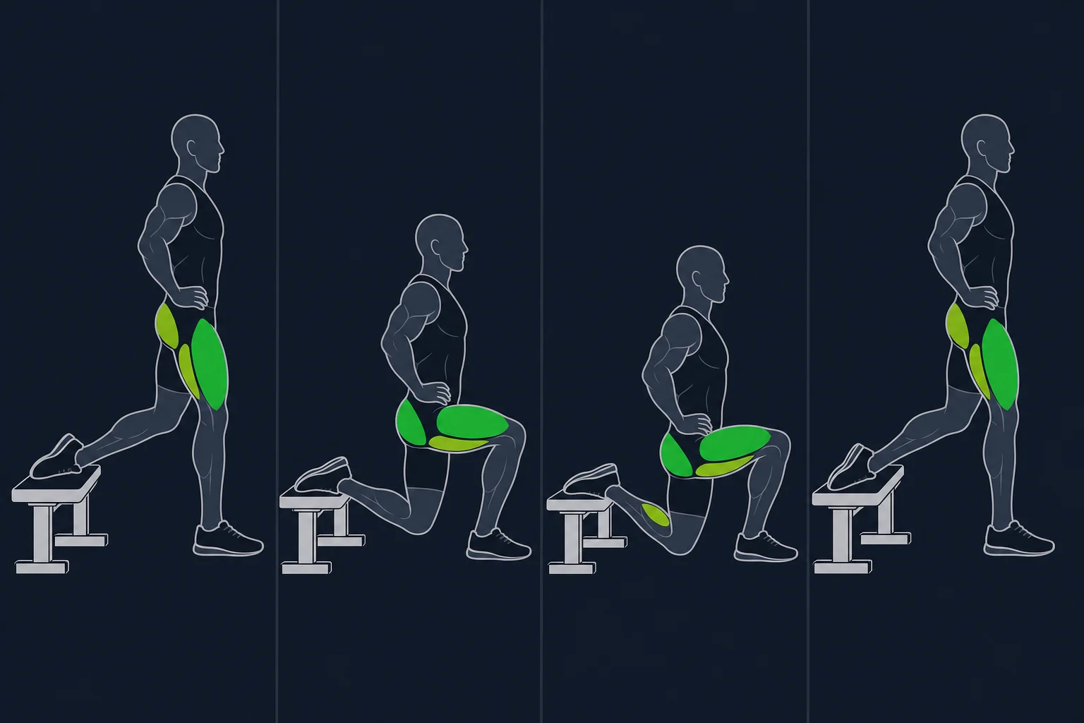Walking Lunge - Gående Utfall: Split squat